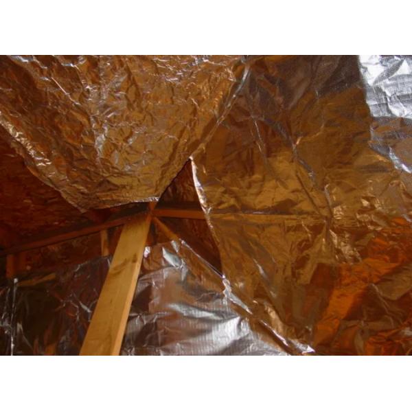 Double Sides Metalized Pet Foil Laminate With PE Woven Cloth Fabric