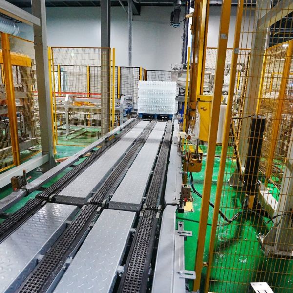 Fully Automatic Single Column Palletizer System for Large Barrel Water ...