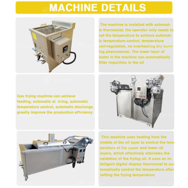 Gas Heating Snack Frying Machine for Clean and Healthy Potato Chips