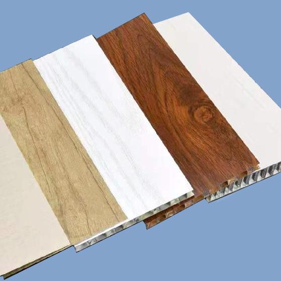 High Strength Aluminium Honeycomb Composite Panel Customizable PVDF Coating Wood Colors