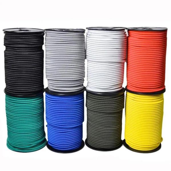 High Strength Elastic Bungee Shock Cord 4mm 5mm Black Bungee Rope Durable and Flexible