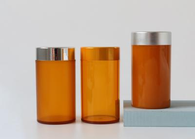 A garrafa de comprimido de Matte Black Plastic encerra o suplemento à vitamina no estoque