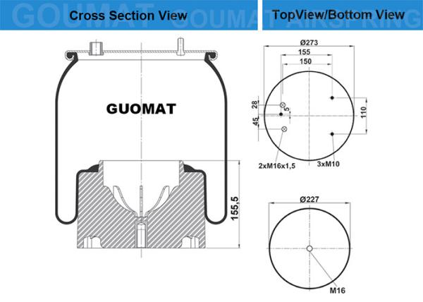 CONTITECH 836 M2 K1**CPL Truck / Bus Air Springs  GUOAMT NO.:1T836M2K1 CPL