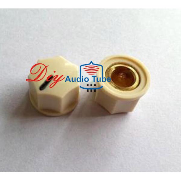 Plastic Guitar AMP Volume Knob D15mm H10mm Control Function White Set Pointer Knobs