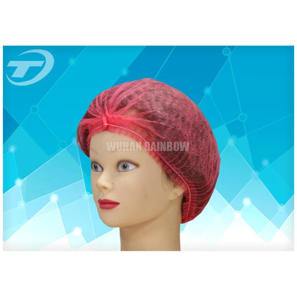 Chapeaux chirurgicaux jetables ROUGES de pp pour des soins/chapeaux gonflants