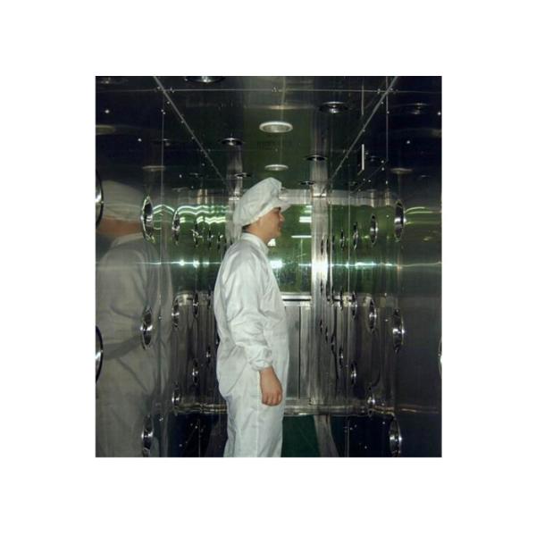 GMP Medical Cleanroom Air Shower With L Type Swing Doors Microcomputer Control
