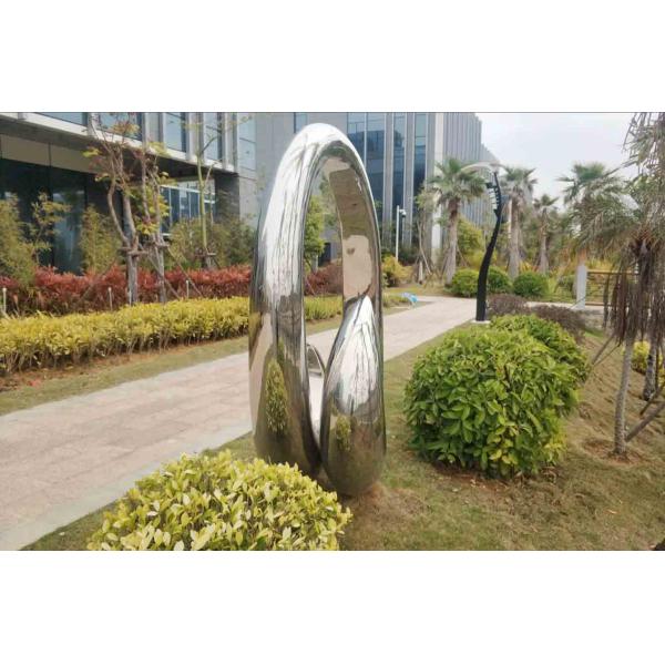 Polished Contemporary 2.0m Height Abstract Metal Outdoor Sculpture