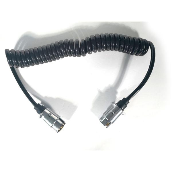 European Trailer Hitch Cables 7 Pole N Type With Metal Plug , ISO 1724 Certification