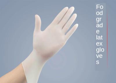 Light Yellow Rubber Latex Gloves Disposable Powder Free Smooth Inner Lining