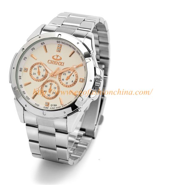 019A 3 Subdials Rose Gold Watch for Business Man Wholesale Fashion Casual Watches Men New