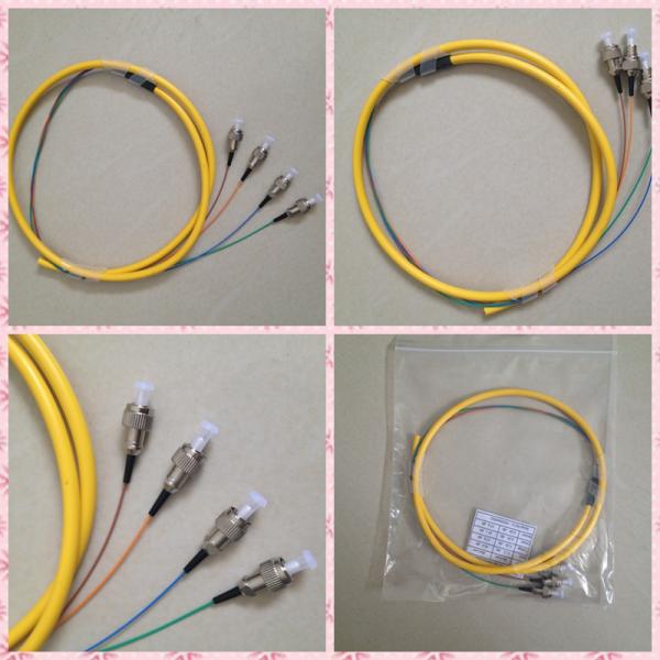 Coleta de fibra óptica amarilla ST/UPC de Pigatil Singelmode de la fibra óptica de la base de la chaqueta de PVC 4