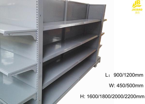 Durable Supermarket Steel Racks 60-65kg/ Layer Load 1200 X 400mm Upper Shelf