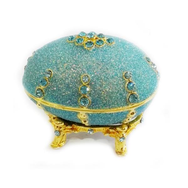 Russian Easter Egg Jewelry Box Crystal Trinket Holder Ring Organizer Home Decor Faberge Egg for Jewelry Boxes Gift