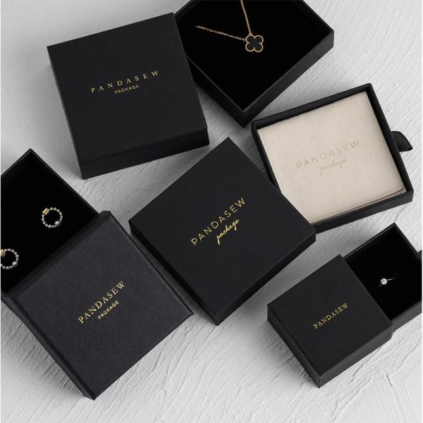 Cardboard Minimalist Jewelry Gift Necklace Presentation Box Storage Pink ODM