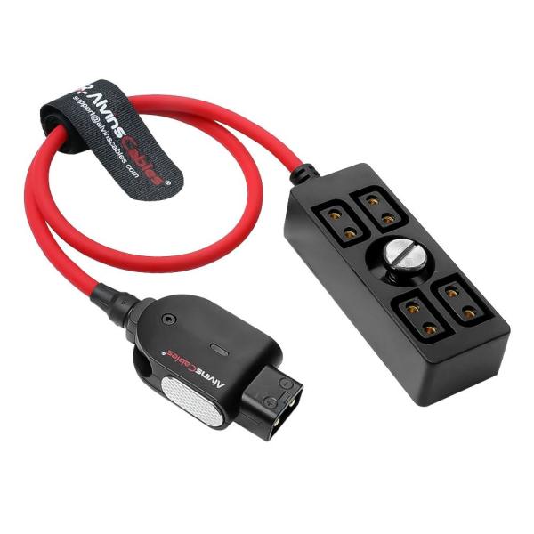 Alvin's Cables Smart D-tap Power Splitter Cable, Smart Dtap mâle à 4 ports DTap femelle Splitter Hub câble d'alimentation tressé pour ARRI rouge Teradek petit HD petit Rig V-monté par une batterie 40cm/15.7 pouces