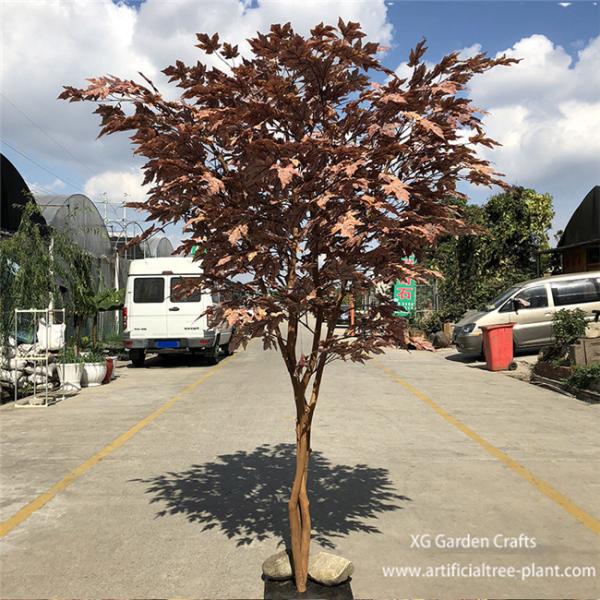 UV Protection Artificial Maple Tree Made Of Epoxy Resin , Fiberglass Durable