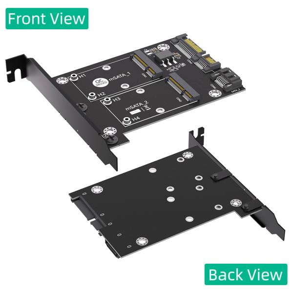 MSATA Hard Disk Application Dual SATA3 Converter Adapter Card с брекетом полной высоты