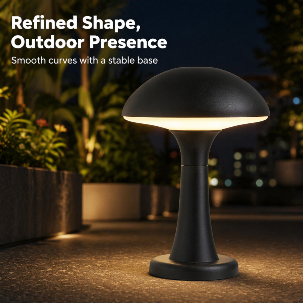 IP66 2700K Warm White LED Garden Lights Outdoor Pathway Lamp Mushroom LED Bollard Light
