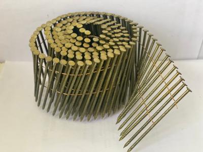 Yellow Galvanized Coil Nails For Pallet Wood Construction