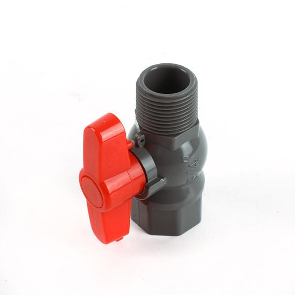 3/4 Inch PVC Ball Valve with Handle STANDARD Length PP Ball OEM Customization Supported