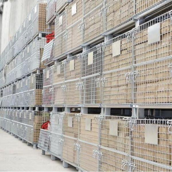 1200*1000*890 mm 50*50*5.8 capacity loading 1000kgs Wire Mesh Cage for Warehouse Storage