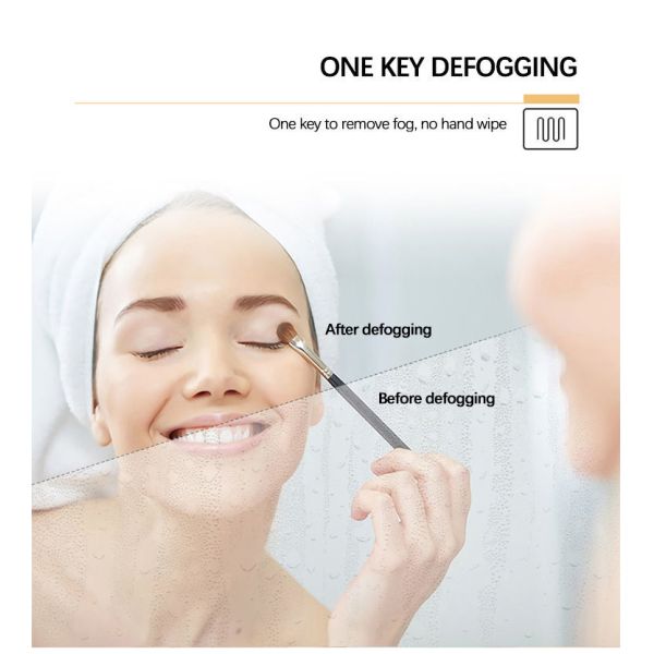 Home Decor Half Round Bathroom Mirror Anti Fog Waterproof LED Makeup Vanity Mirror