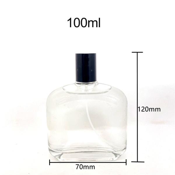 Transparent Perfume Bottle 100ml Glass Bottle Empty Bottle Portable Press Spray Sub Bottle Perfume Packaging