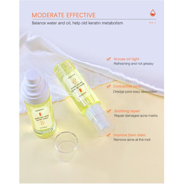 Тонер для кожи маслообразного угорь прональной разводя лицевой туман водой стороны салициловой кислоты BHA тонера AHA