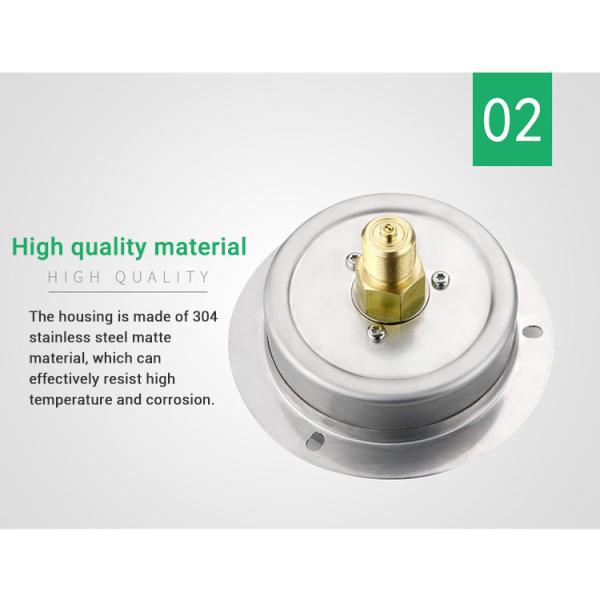 YE100ZTBF 16KPa All 304SS Stainless Steel Pressure Gauges for Micropressure Measurement