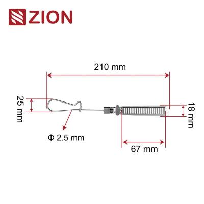 ZCSSC-04 FTTH aço inoxidável fixação de cabos planos de queda.