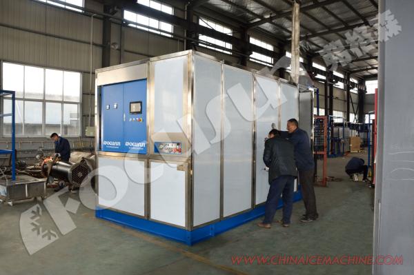 Automatic Control System Flake Ice Compactor for 25T Ice Bar in Africa Fisheries Market