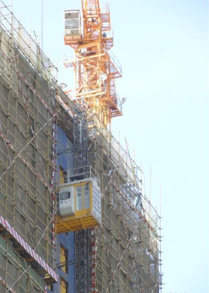 Construção de média velocidade 2 toneladas grua de pessoais e de materiais