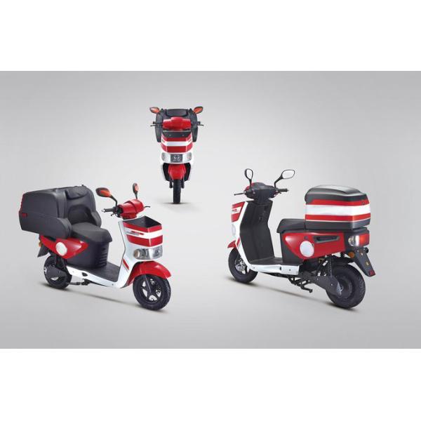 Shock Absorption Long Range Electric Scooter , Electric Moped Motorcycle 10 Inch Tire