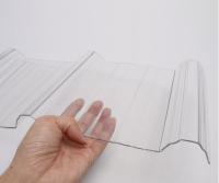Feuille ondulée en polycarbonate transparent flexible pour toiture de serre