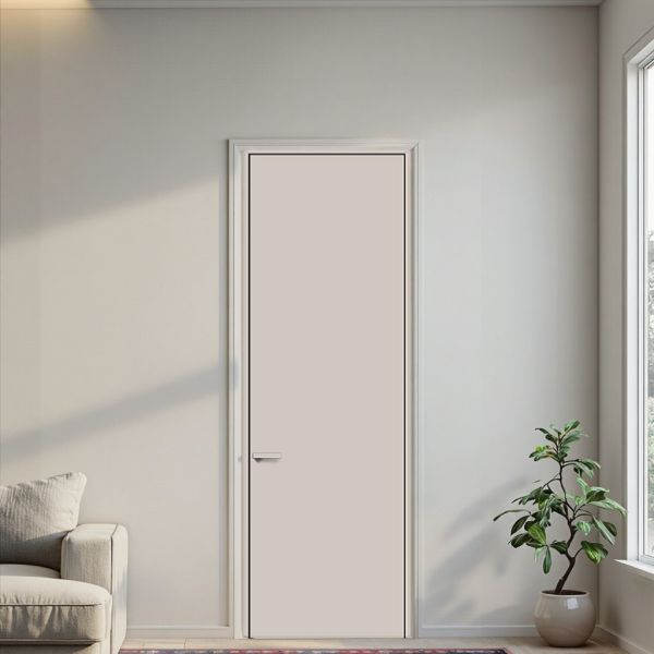 Modern Stylish Composite Wood Door Set Manual Opening For Bedroom Home