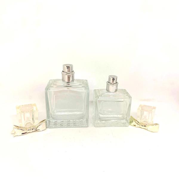 50ml 100ml Exquisite Perfume Bottle Glass Bottle Alloy Bow Spray Empty Bottle Matching Factory Customization