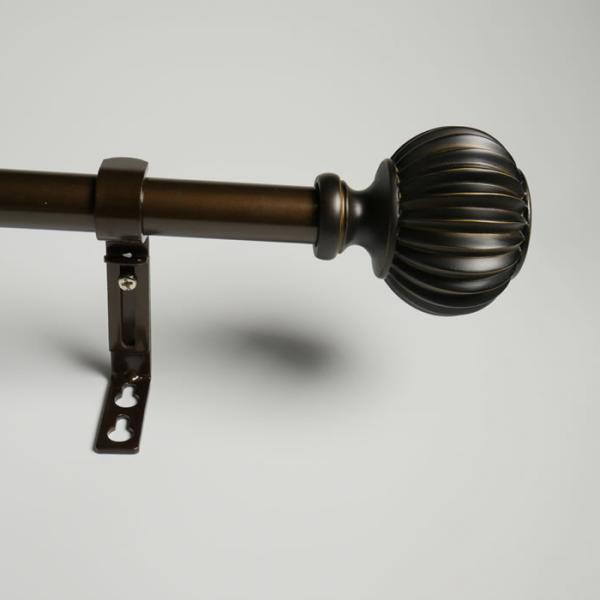 Coffee Color Paint Treatment Resin Curtain Rod Finials