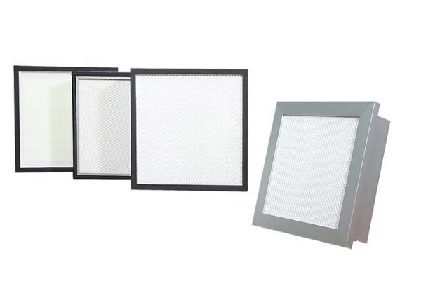 Pharmaceuticals 0.3um Mini Pleat HEPA Filter Flange Type Aluminum Frame