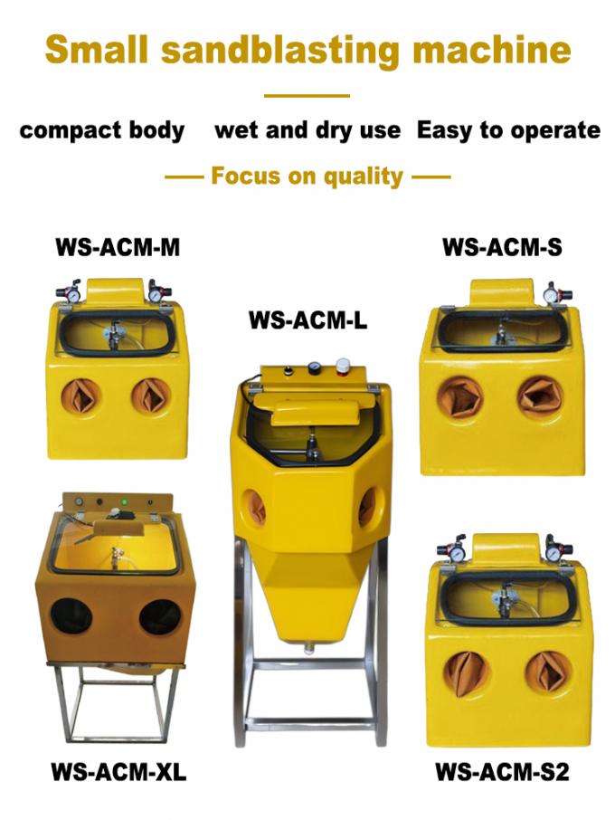 WS.ACM.S2 Model Sand Blasting Machine with 40W Power and 420*350*500MM Size for Jewelry Finishing