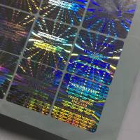Embalaje de cartón Etiqueta adhesiva adhesiva de PVC impermeable Etiquetas holográficas personalizadas