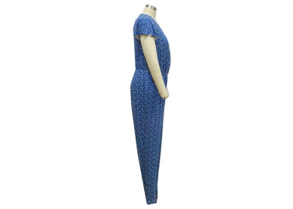 Lotus Leaf Sleeve Womens Jumpsuit Pajamas , Elegant One Piece Romper Pajamas
