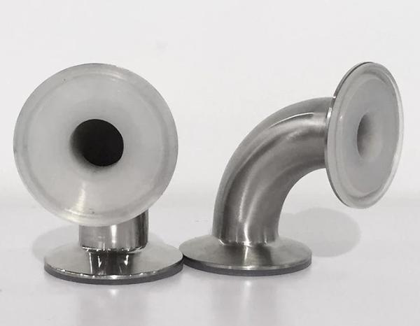50.5mm 90 Degree Elbow Fittings / 3A Ptfe Lined Elbow With Tri Clamp