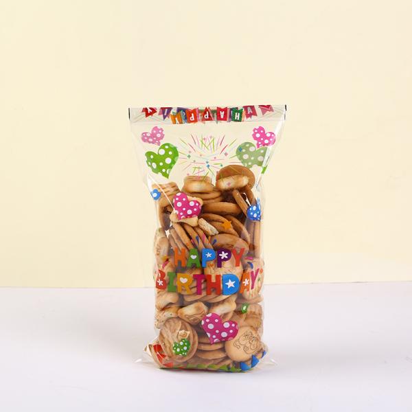 Твердые конфеты Прозрачные Opp Header Bag Перерабатываемые целлофанные пакеты для упаковки продуктов питания