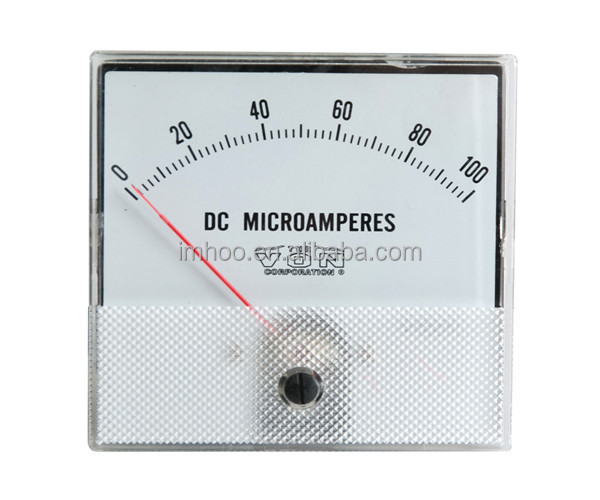Professional Moving Coil Analog 80x80mm Ammeter DC Microammeter
