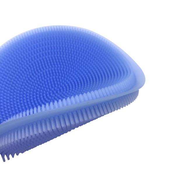 Amazon's hot sale soft Antibacterial silicone wash sponge dish scrubber Cleaning Brush for kitchen