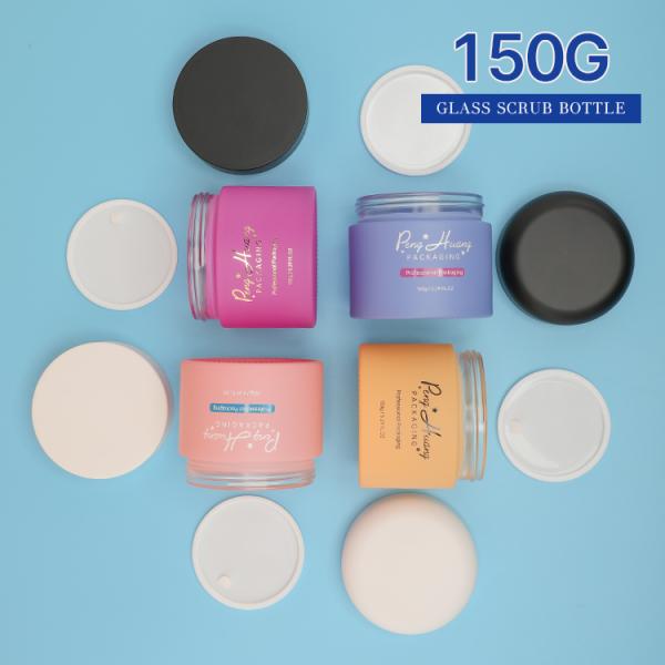 150g повторно использовало стеклянный экран опарника печатая стеклянный косметический контейнер