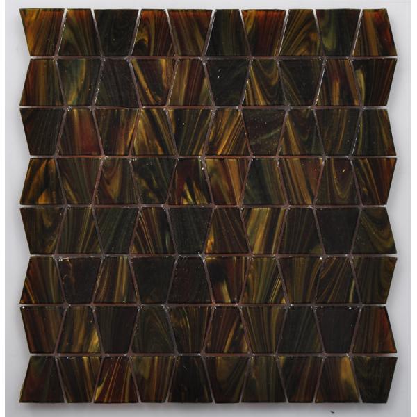 Rose Latest Iridescent Series Glass Mosaic with Trapezoid shape