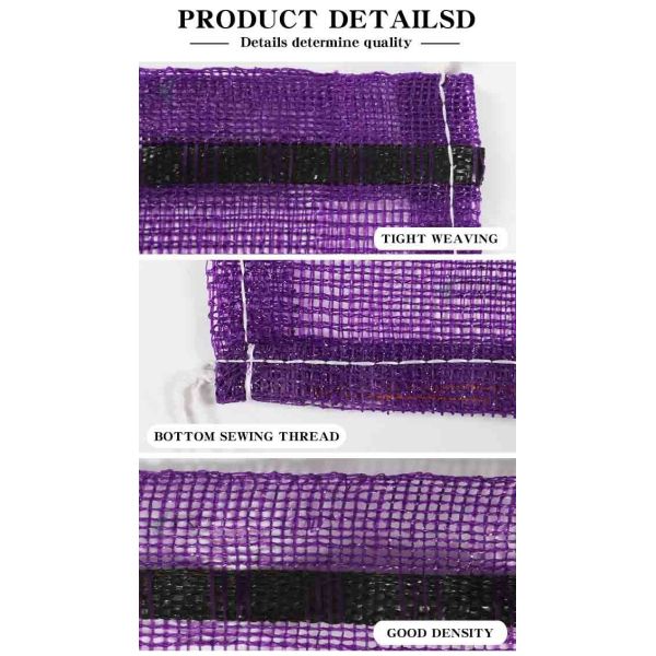 Custom Logo Purple Pp Onion Bags For Storage Agriculture Products 50*80cm