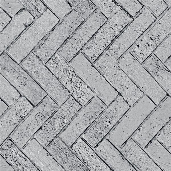 3D Grey Brick Effect Wall Covering Smoke Proof For Sitting Room , Modern Style