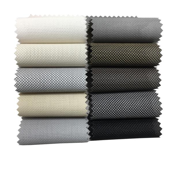30% Polyerster + 70% PVC Basket Weave Sunscreen Fabrics for Roller Blinds